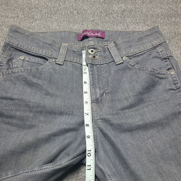 Gloria Vanderbilt Womens Jeans 10 Petite Grey Bootcut Flare Denim Pants - Picture 3 of 9